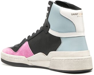 Saint Laurent SL24 panelled high-top sneakers