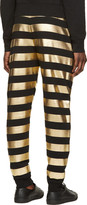 Thumbnail for your product : Versus Black & Gold Striped Lounge Pants