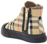 Thumbnail for your product : Burberry Kids Vintage Check high-top sneakers
