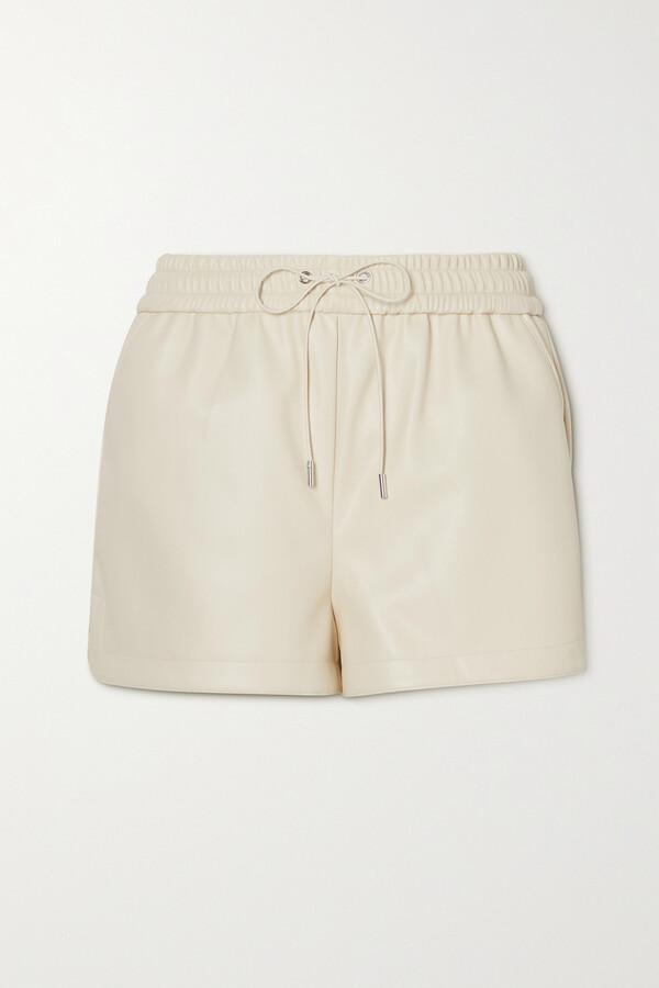 Frankie Shop Agata Faux Leather Shorts - Ivory - ShopStyle