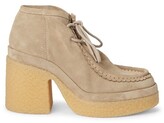 Thumbnail for your product : Chloé Jamie Suede Lace-Up Platform Booties