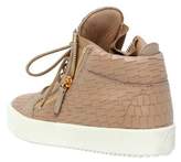 Thumbnail for your product : Giuseppe Zanotti D 20mm Embossed Leather Mid Top Sneakers
