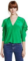Thumbnail for your product : Michelle Mason Flutter Sleeve Blouse