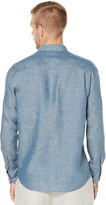Thumbnail for your product : Cubavera 100% Linen Long Sleeve 1 Pocket Button Down Shirt
