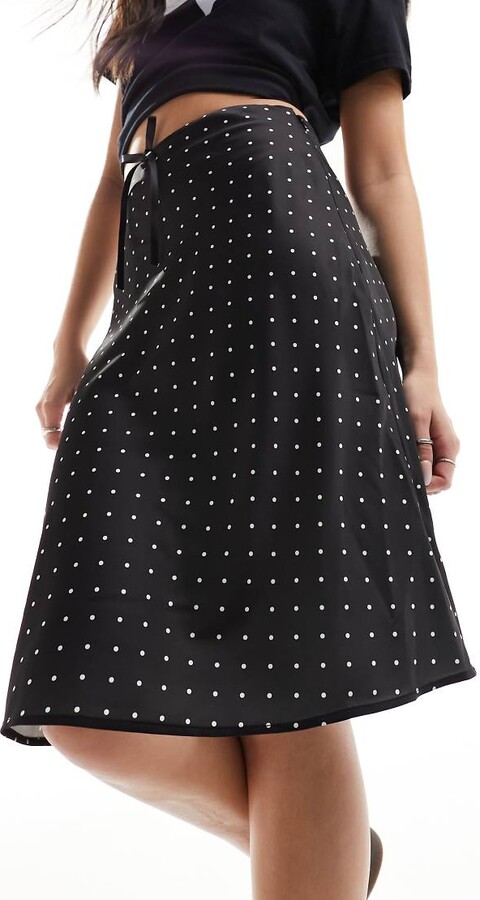 Monki Asos Ruffle Midi Skirt Monki Button Through Midi Skirt In