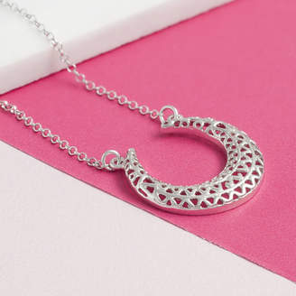 Loel & Co. Aztec Crescent Pendants In Gold And Silver