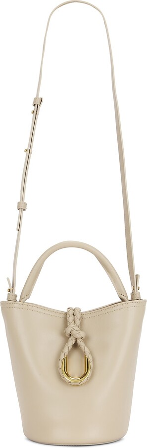 Bottega Veneta Small Liberta Bucket Bag in Ivory