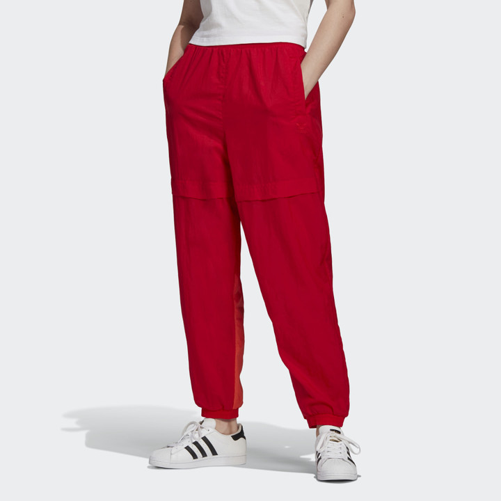 adidas womens red track pants