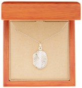 Thumbnail for your product : Argentovivo Oval Swirl Front Locket Necklace