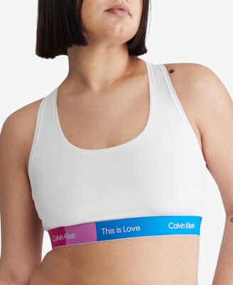 Calvin Klein Size Pride This Is Love Colorblocked Unlined Bralette QF7278 -  ShopStyle Bras