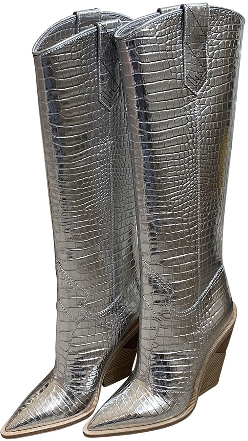 silver fendi boots