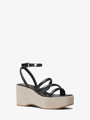 Michael Kors Hazel Leather Platform Sandal