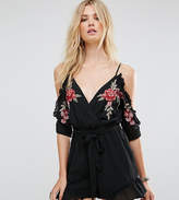 Thumbnail for your product : Parisian Tall Romper With Rose Embroidery