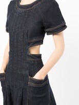 Thumbnail for your product : Fendi Pre-Owned 2010s Cut-Out Denim Dress