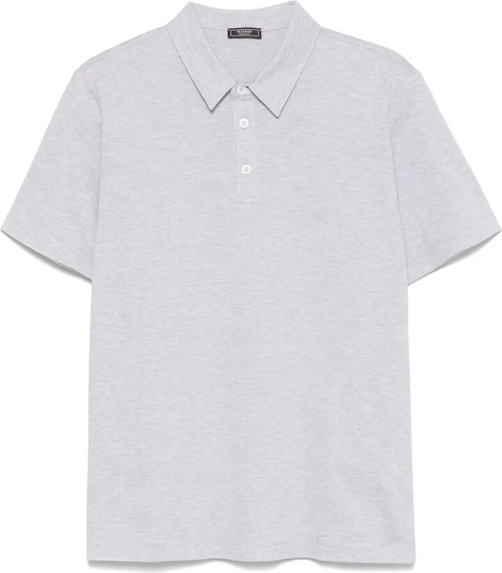 Peserico Mélange-Effect Piqué-Weave Polo Shirt