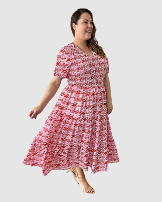 Love Your Wardrobe Women's Multi Maxi dresses - Zali Shirred Bodice Dress