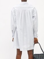 Thumbnail for your product : Loup Charmant Bonny Striped Cotton-blend Voile Dress - White Stripe