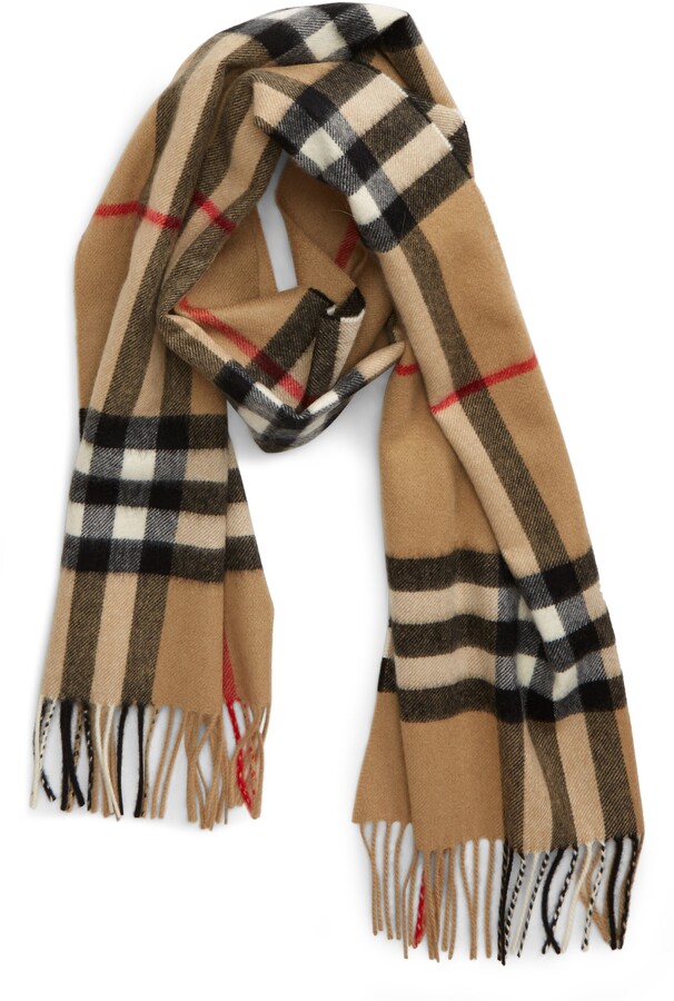 giant check cashmere scarf burberry