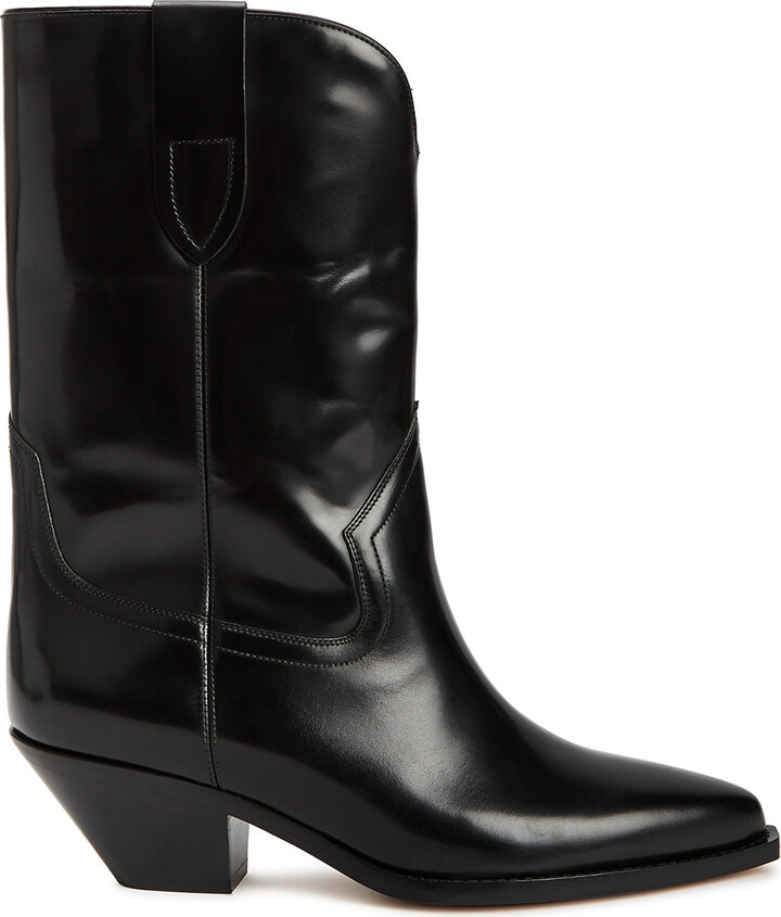 Etoile Isabel Marant Dahope 50 Black Leather Ankle Boots