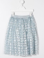 Thumbnail for your product : Stella McCartney Kids TEEN metallic details tulle skirt