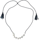 Thumbnail for your product : Dezso by Sara Beltran Silver Multi-Shark Tooth Mexican Tassel Necklace