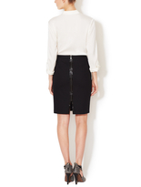 Thumbnail for your product : Elie Tahari Maureen Leather Trimmed Skirt