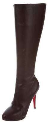 Christian Louboutin Leather Knee-High Boots Brown Leather Knee-High Boots