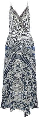 Camilla Small Town Hero Embellished Printed Silk Crepe De Chine Wrap Dress