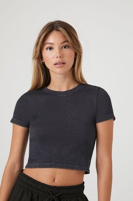 ribbed knit crop top forever 21
