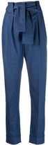 Thumbnail for your product : Sara Battaglia Sara's belted tapered trousers