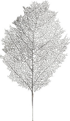 Larksilk 6-pack 25-inch Silver Glitter Mesh Leaf, 72 Pieces Christmas Accent, Perfect For Trees, Wreaths, Garland Displays