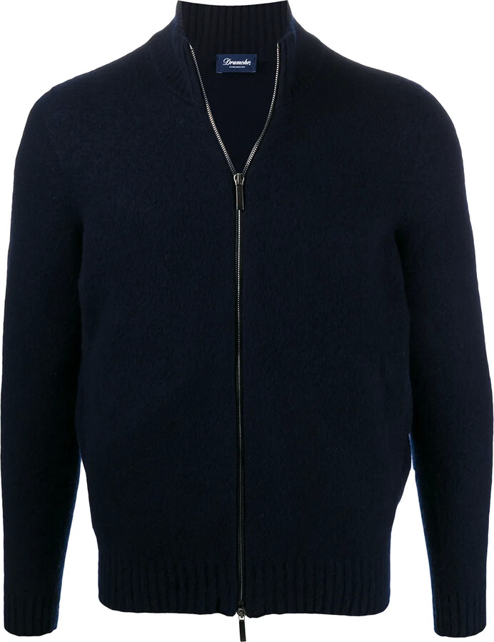 Drumohr Zip-Up Wool Cardigan