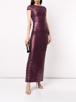 Thumbnail for your product : Herve Leger Shimmer Fitted Gown