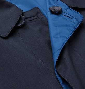 Canali Reversible Super 150s Wool-Twill and Shell Raincoat