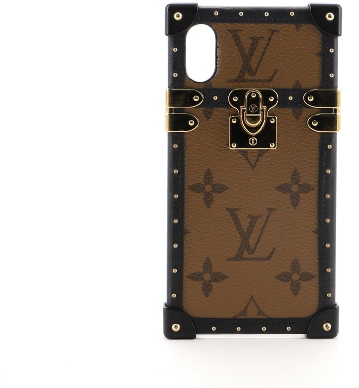 Louis Vuitton Eye Trunk Phone Case for iPhone X Reverse Monogram Canvas