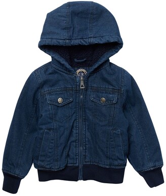 boys fur lined denim jacket