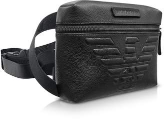 Emporio Armani Pebble Leather Eagle Belt Bag