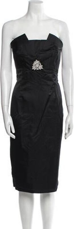 Catherine Regehr Sheath Dress Blue Strapless