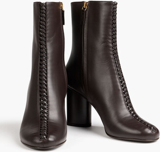 Ferragamo Joy knotted leather ankle boots - ShopStyle