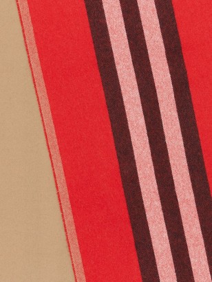 Burberry Reversible Icon Stripe Cashmere Scarf