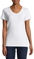 Thumbnail for your product : ST. JOHN'S BAY Tall-Womens V Neck Short Sleeve T-Shirt