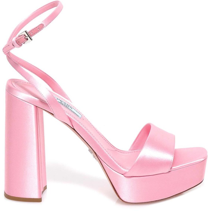 dusky pink block heel sandals