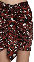 Thumbnail for your product : Alexandre Vauthier Printed Stretch Satin Draped Mini Skirt