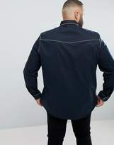 Thumbnail for your product : ASOS Design Plus Regular Fit Western Shirt With Embroidery In Black