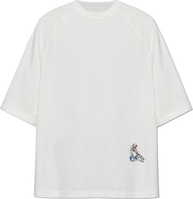 Bottega Veneta Motif Embroidered Crewneck T-Shirt