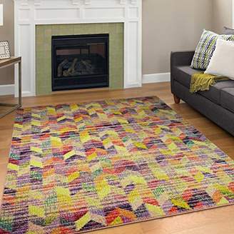 Camilla And Marc A2Z Rug Modern Colourful Contemporary Design Area Rugs Rio Collection 5710, Multi 200x290 cm - 6'6"x9.5" ft