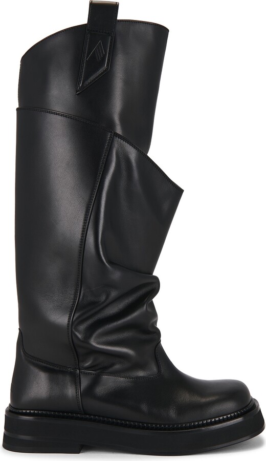 THE ATTICO Passeggiata Combat Boot in Black