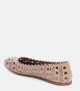Thumbnail for your product : Alaia Laser-cut leather ballet flats