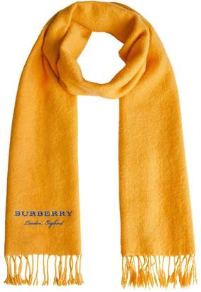 Burberry Embroidered Cashmere Fleece Scarf