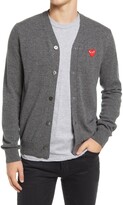 Thumbnail for your product : Comme des Garçons PLAY Wool Cardigan with Heart Appliqué